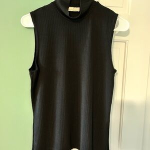 Susan Lawrence Sleeveless Black Top sz small